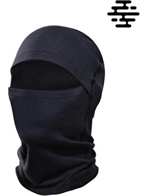 Baliva Termal Maske Rüzgar Geçirmez Siyah Yüz Maskesi Erkekler İçin Standart Beden Kış Sezonu