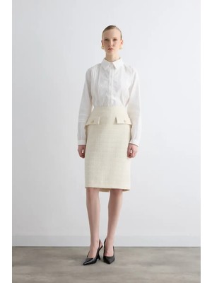 Gusto Tüvit Kalem Etek - Ekru