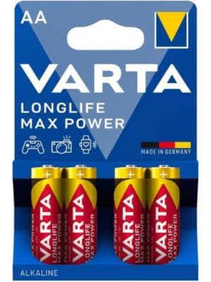 Varta Longlife Max Power Alkalin AA Kalem Pil 4'Lü Paket