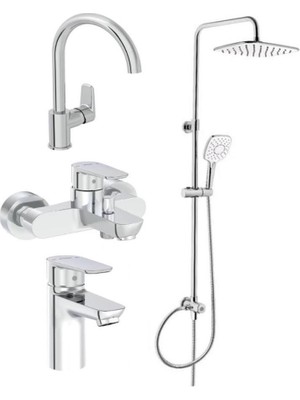 Artema Flow Soft Lavabo Eviye Banyo Batarya Artema LS20 Joy 3s Robot Duş Takımı A45787