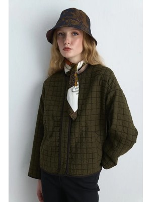 Gusto Kapitone Ceket - Haki