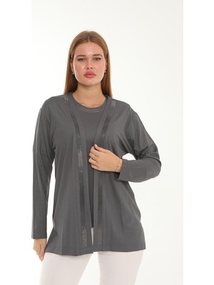 Lanze Merserize Ikili Takım Ceket ve Bluz