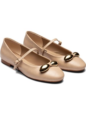 Kadın Fiyonk Tokalı Bantlı Parlak Cilt Deri Babet 2030