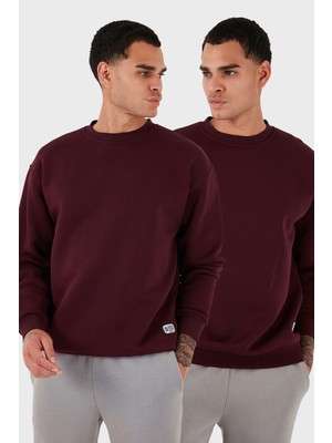 Buratti Regular Fit Bisiklet Yaka Şardonlu 2'li Paket Sweat Erkek SWEAT 5905255S2