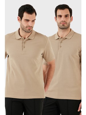 Buratti Pamuk Regular Fit Düğmeli 2'li Paket Polo Yaka T Shirt Erkek POLO YAKA T SHİRT 5902127S2