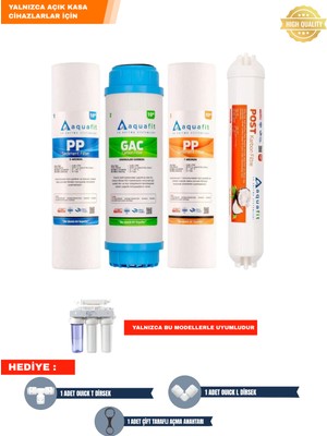 Aquafit Açık Kasa Su Arıtma Cihazı 4'lü Filtre Seti