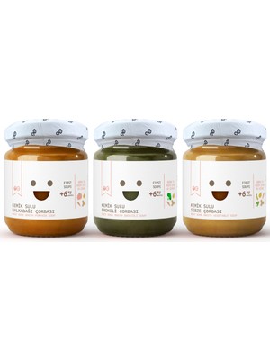 OG natural 200g Kemik Sulu Ek Gıda Çorba Seti +6 Ay Sebze Brokoli Balkabağı İçerikli