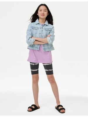 Marks & Spencer Regular Fit Desenli Biker Şort (6-16 Yaş)