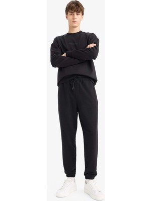 DeFacto Regular Fit Beli Bağcılı Paçası Lastikli Cepli Basic Düz Jogger Eşofman Altı E9427AX25AU