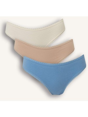 DeFacto Dantel Detaylı 3'lü Brazilian Külot F2190AX25AU