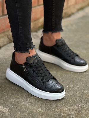 KB-309  Kuback  Siyah Fermuar ve Bağcıklı  Günlük Erkek  Ayakkabı