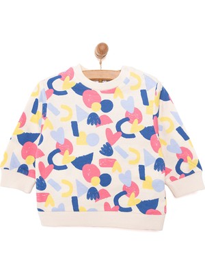 Hellobaby Basic Az Şardonlu Aslan Desenli Sweatshirt Kız Bebek