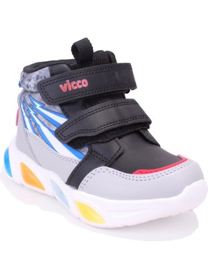Vicco David 946P25K420 Siyah Ortopedik Günlük Işıklı Erkek Çocuk Spor Bot