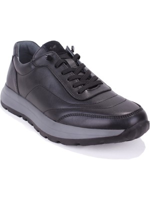 Dagoster DMA08-515 Siyah Ortopedik Günlük Erkek Deri Ayakkabı