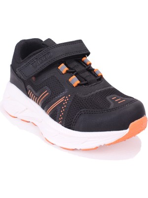 Vicco Tx-One 869F25K301 Siyah Oranj Ortopedik Günlük Erkek Çocuk Spor Ayakkabı