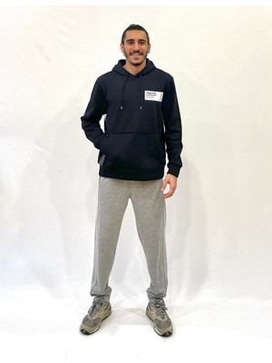 Erkek Kapşonlu Rahat Kalıp Içi Polarlı 3 Iplik Tokyo Baskılı Sweatshırt SPR24SW05
