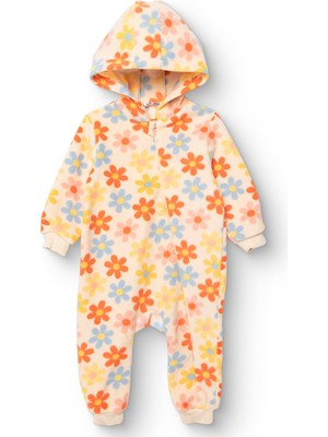 Hellobaby Kız Bebek Polar Patiksiz Tulum Uzun Kol Lastikli Paça