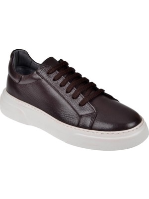 Pullman Hakiki Deri Erkek Spor Ayakkabı PLM-021   Kahve