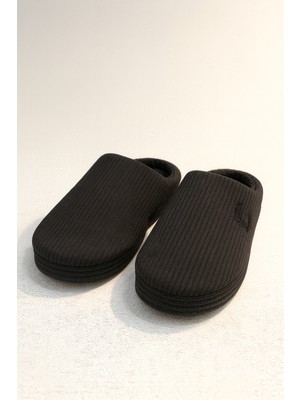 Erkek Fitilli Kışlık Yumuşak Kadife Içi Kürklü Ev Terliği Damat Çeyiz Terliği