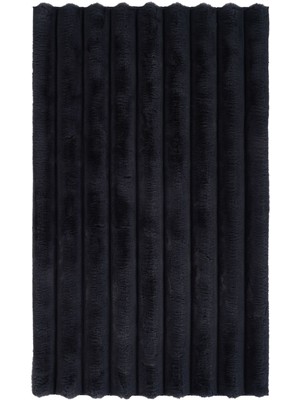 Linio 8056 Antrasit - Yıkanabilir Peluş Halı | Kaymaz Yumuşak Halı