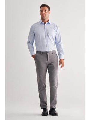Füme Yan Cep Düz Paça Pamuklu Comfort Fit Chino Casual Pantolon 1003255166