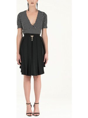 Siyah Pileli  Ipek Etek 80401