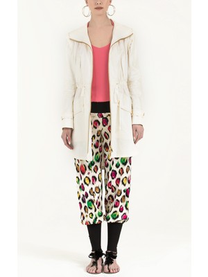 Leopar Ipek Saten Bol Kesim Pantolon 40641