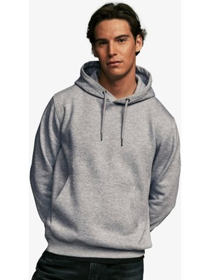 Erkek Kapşonlu Rahat Kalıp Içi Polarlı 3 Iplik Kalın Sweatshırt SPR25SW55