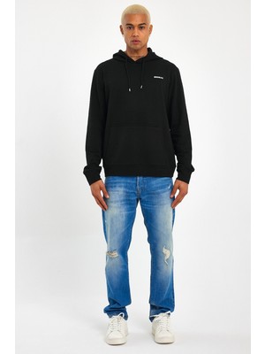 Süperlife Kapşonlu Uzun Kollu Baskılı Dar Kalıp Ince Erkek Sweatshirt Spr 2019K61