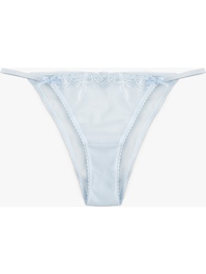 Rahat Kalıp Brodeli Dantel Detaylı Kurdeleli Brief Külot