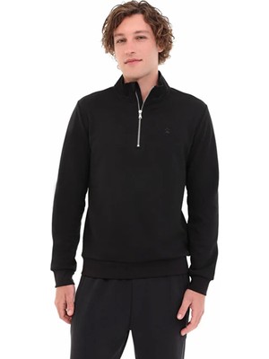 Lumberjack BS47 Hzip Yarim Fermuarli Erkek Sweat - Siyah