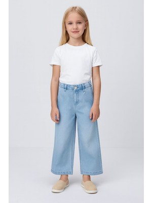 Wide Leg Denim Kız Çocuk Kot Pantolon
