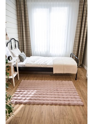 Molecule Pudra - Yıkanabilir Peluş Halı | Kaymaz Post Halı