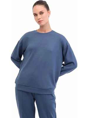 Lumberjack 16ALICE-C CK97 0 Yaka Kadin Sweat - Indigo