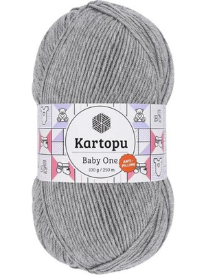 Kartopu Baby One Anti Pilling El Örgü Ipliği K1000 Gri  - 5 Adet