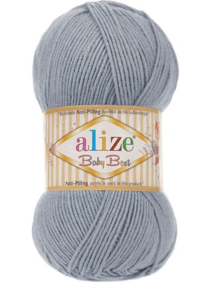 Alize Baby Best Anti Pilling El Örgü Ipliği 119 Gri  - 1 Adet