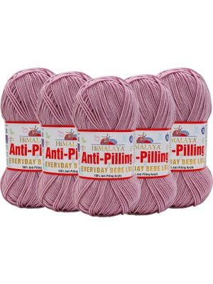 Himalaya Everyday Bebe Lux Anti Pilling El Örgü Ipliği 70451 Gül Kurusu  - 5 Adet