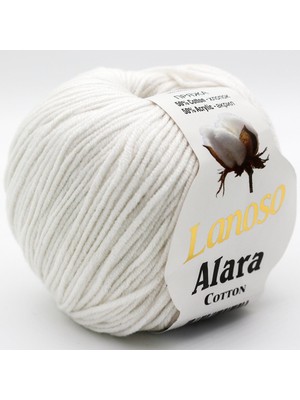 Lanoso Alara El Örgü Ipliği 50GR 955 Beyaz  - 1 Adet