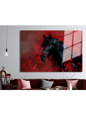Bestablo Renk Katan Detaylar Black Horse Cam Tablo
