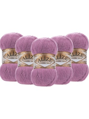 Alize Angora Gold El Örgü Ipliği 28 Gül Kurusu  - 5 Adet