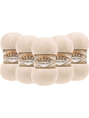 Alize Angora Gold El Örgü Ipliği 67 Mum Işığı  - 5 Adet