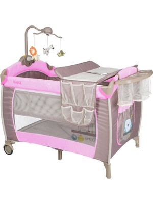 Kanz Hamburg 70X110CM Dönenceli Oyun Parkı Seyahat Yatağı - Pembe