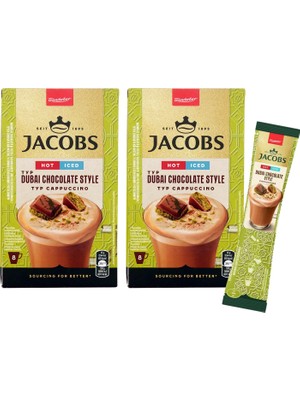 Jacobs Dubai Çikolatalı Cappuccino 19,5 gr 8 Li x 2 Kutu (16 Adet)
