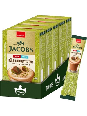 Jacobs Dubai Çikolatalı Cappuccino 19,5 gr 8 Li x 5 Kutu (40 Adet)