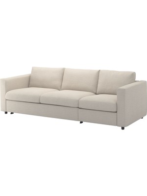 3'lü Yataklı Kanepe, Gunnared Bej, Sert Yataklı, Dar Kolçaklı