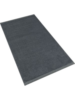 Yoga 5014 Antrasit - Kaymaz Yıkanabilir Halı | Yumuşak Dokulu Düz Renk Halı