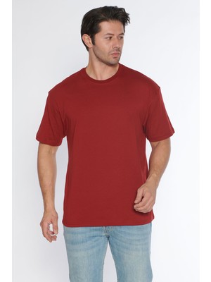 Black Horn Erkek Bisiklet Yaka %100 Pamuk Oversize T-Shirt