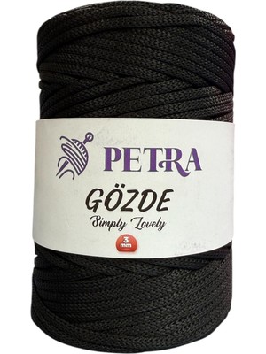 Petra Gözde Yassı Polyester Makrome Ip 200GR 270 Siyah  - 1 Adet