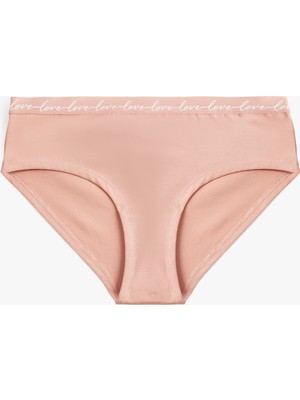 Pamuklu Rahat Kalıp Baskı Detaylı Hipster Külot