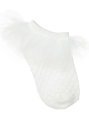 Hellobaby Kız Bebek Dantelli Çorap Beyaz